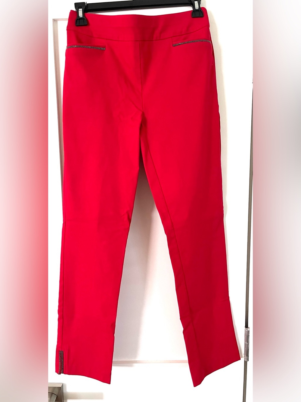 Chico's Bright Red Pull-On Stretch Pants